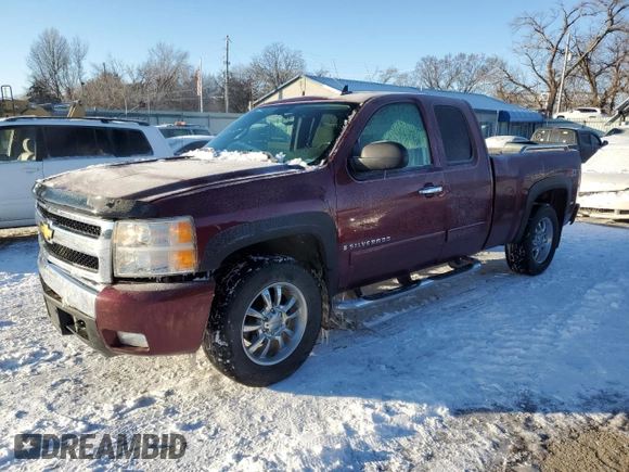 2008 Chevrolet Silverado 1500 1LT with VIN 2GCEK19J781299424, listed as a Copart auction lot 87671015 with 196,528 mi miles and Salvage Title. Bid and sale history available at DreamBid. Image 1.