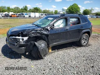 2022 Jeep Cherokee Trailhawk with VIN 1C4PJMBX8ND543366, listed as a Copart auction lot 55805195 with 61,926 mi miles and Salvage title. Bid and sale history available at DreamBid. Image 1.