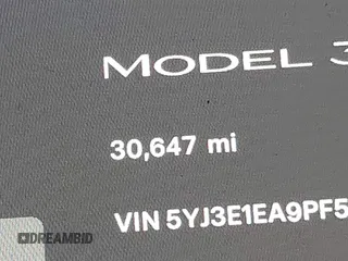 2023 Tesla Model 3 with VIN 5YJ3E1EA9PF548726, listed as a IAAI auction lot 42345157 with 30,647 mi miles and . Bid and sale history available at DreamBid. Image 16.