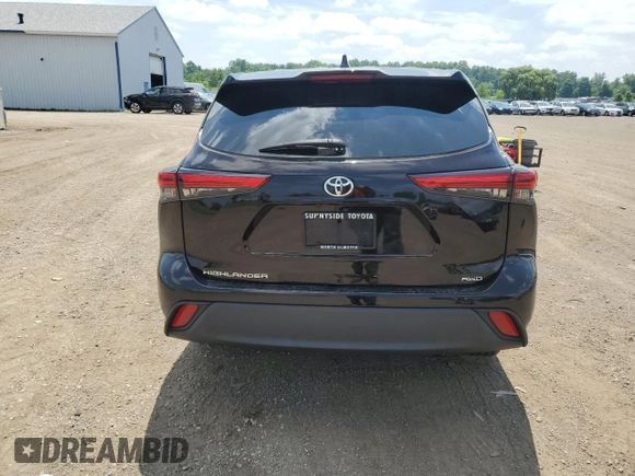 2020 Toyota Highlander L with VIN 5TDCZRBH3LS001963, listed as a Copart auction lot 64033055 with 44,918 mi miles and Salvage title. Bid and sale history available at DreamBid. Image 6.