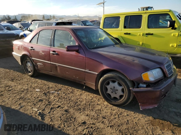 1998 Mercedes-Benz C 230/260/280/320 with VIN WDBHA23G0WA629568, listed as a Copart auction lot 43560945 with 252,554 mi miles and Salvage Title. Bid and sale history available at carsss.com. Image 4.