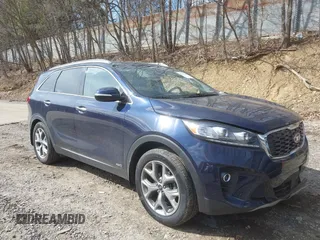 2019 Kia Sorento EX V6 with VIN 5XYPHDA58KG595489, listed as a IAAI auction lot 41886735 with 73,115 mi miles. Bid and sale history available at carsss.com. Image 1.