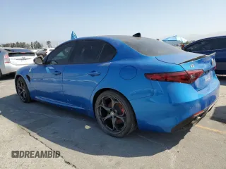 2018 Alfa Romeo Giulia Ti Sport with VIN ZARFAECN6J7597861, listed as a Copart auction lot 61804355 with Not provided miles and Clean title. Bid and sale history available at DreamBid. Image 2.