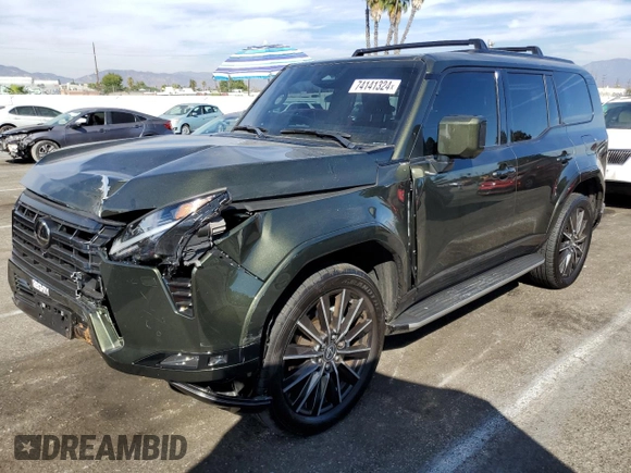 2024 Lexus GX 550 Luxury z VIN JTJVBCDX1R5009330, wystawiony jako Copart lot #74141324 z przebiegiem 3 202 mil mil oraz Szkoda całkowita • Salvage title. Historia ofert i sprzedaży dostępna na DreamBid. Obrazek 1.
