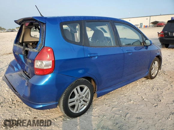 2007 Honda Fit Sport with VIN JHMGD37657S061775, listed as a Copart auction lot 69941734 with 213,944 mi miles and Salvage Title. Bid and sale history available at carsss.com. Image 3.