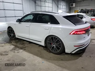 2022 Audi Q8 Prestige with VIN WA1FVBF18ND023009, listed as a Copart auction lot 88035005 with 29,606 mi miles and Salvage Title. Bid and sale history available at carsss.com. Image 2.