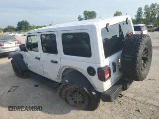 2022 Jeep Wrangler Unlimited Sport with VIN 1C4HJXDG1NW247614, listed as a Copart auction lot 70441794 with 35,854 mi miles and Salvage Title. Bid and sale history available at DreamBid. Image 2.