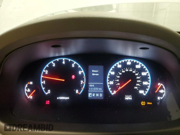 2009 Hyundai Azera Limited z VIN KMHFC46F09A372929, wystawiony jako Copart lot #88455705 z przebiegiem 111 222 mil mil oraz Szkoda całkowita • Salvage title. Historia ofert i sprzedaży dostępna na DreamBid. Obrazek 9.