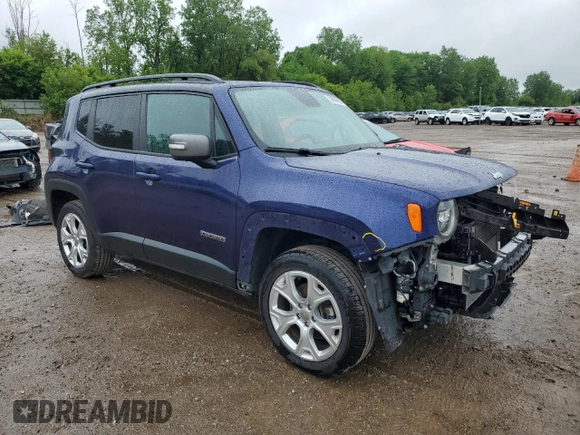 2020 Jeep Renegade Limited with VIN ZACNJBD18LPL82744, listed as a Copart auction lot 59294635 with 63,109 mi miles and Clean title. Bid and sale history available at DreamBid. Image 4.