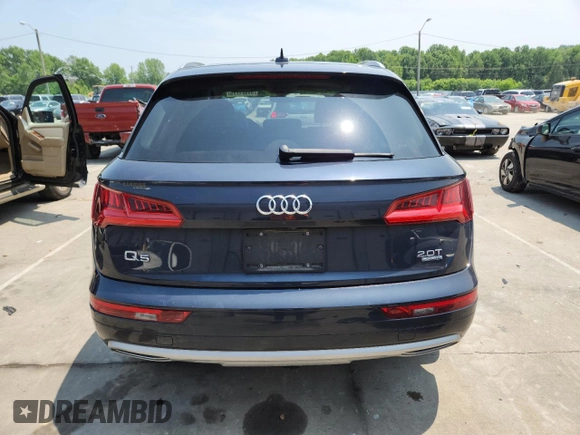 2018 Audi Q5 Premium Plus with VIN WA1BNAFY0J2173269, listed as a Copart auction lot 59921775 with 56,117 mi miles and Salvage title. Bid and sale history available at DreamBid. Image 6.
