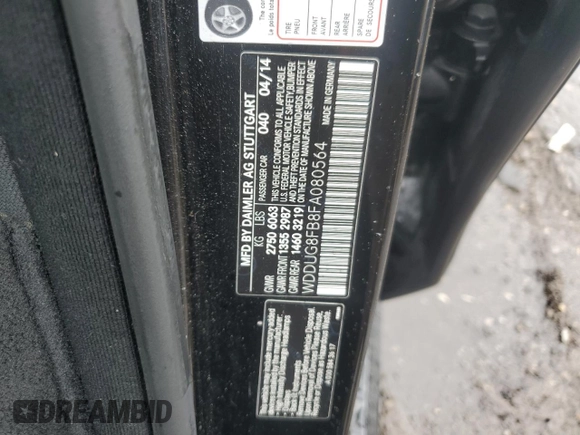 2015 Mercedes-Benz S 550 with VIN WDDUG8FB8FA080564, listed as a Copart auction lot 59887535 with 107,267 mi miles and Clean title. Bid and sale history available at DreamBid. Image 12.