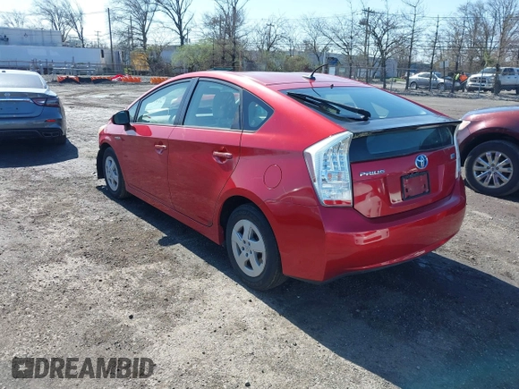 2011 Toyota Prius I with VIN JTDKN3DU8B5337594, listed as a IAAI auction lot 41976798 with 82,840 mi miles. Bid and sale history available at carsss.com. Image 3.