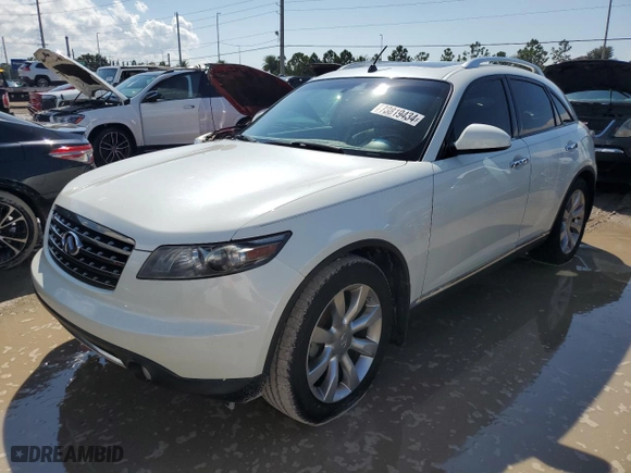2008 Infiniti FX35 with VIN JNRAS08U28X102344, listed as a Copart auction lot 73819434 with 0 mi miles and Salvage Title. Bid and sale history available at carsss.com. Image 1.