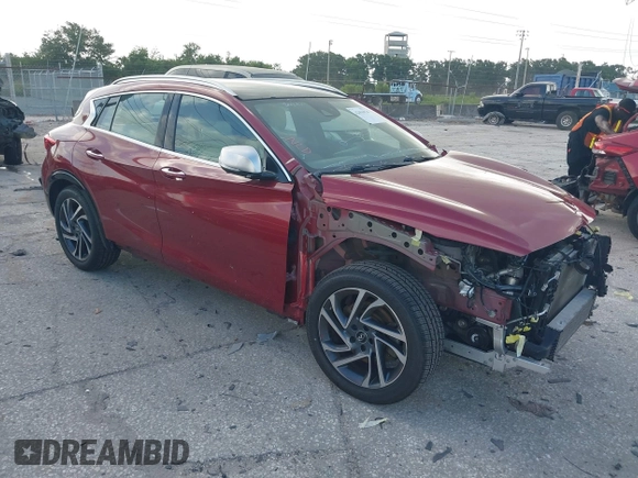 2017 Infiniti QX30 Premium with VIN SJKCH5CP3HA039213, listed as a IAAI auction lot 42436970 with 79,731 mi miles and . Bid and sale history available at DreamBid. Image 1.