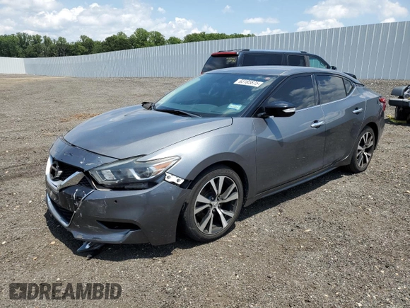 2017 Nissan Maxima Platinum with VIN 1N4AA6AP0HC442843, listed as a Copart auction lot 63185875 with 108,947 mi miles and Salvage title. Bid and sale history available at DreamBid. Image 1.