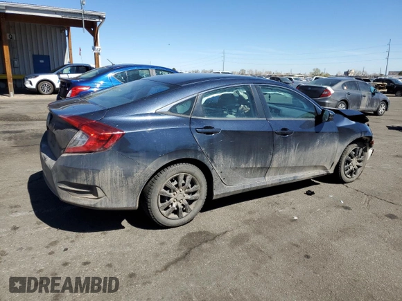 2018 Honda Civic Sedan LX with VIN 19XFC2F55JE014954, listed as a Copart auction lot 50823025 with 0 mi miles and Salvage Title. Bid and sale history available at carsss.com. Image 3.