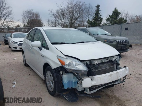 2011 Toyota Prius I with VIN JTDKN3DU4B0320191, listed as a IAAI auction lot 42001220 with 195,180 mi miles. Bid and sale history available at carsss.com. Image 1.