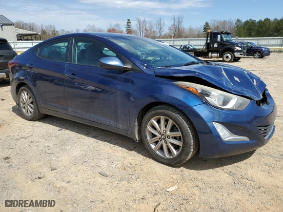 2015 Hyundai Elantra SE with VIN 5NPDH4AE1FH630357, listed as a Copart auction lot 50327355 with 114,596 mi miles and Salvage Title. Bid and sale history available at carsss.com. Image 4.