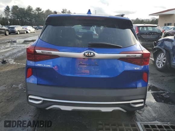 2021 Kia Seltos EX with VIN KNDERCAA1M7184575, listed as a Copart auction lot 46624955 with 37,404 mi miles and Salvage Title. Bid and sale history available at carsss.com. Image 6.