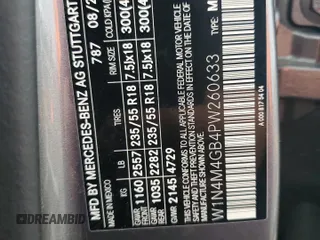 2023 Mercedes-Benz GLB 250 z VIN W1N4M4GB4PW260633, wystawiony jako Copart lot #43804695 z przebiegiem 37 763 mil mil oraz Szkoda całkowita • Salvage title. Historia ofert i sprzedaży dostępna na DreamBid. Obrazek 13.