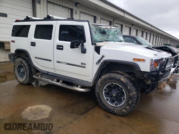 2003 Hummer H2 with VIN 5GRGN23U43H128269, listed as a Copart auction lot 47992444 with 153,360 mi miles and Salvage Title. Bid and sale history available at carsss.com. Image 4.