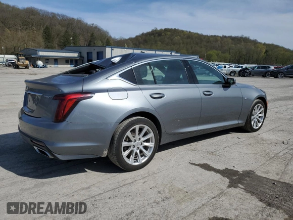 2020 Cadillac CT5 Luxury z VIN 1G6DS5RK2L0145013, wystawiony jako Copart lot #53990505 z przebiegiem 52 457 mil mil oraz Szkoda całkowita • Salvage title. Historia ofert i sprzedaży dostępna na DreamBid. Obrazek 3.