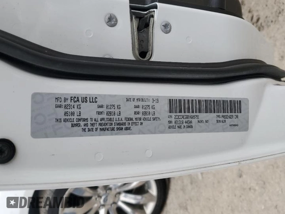 2019 Chrysler 300 Limited with VIN 2C3CCAEG6KH609791, listed as a Copart auction lot 48051065 with 70,013 mi miles and Salvage Title. Bid and sale history available at DreamBid. Image 13.
