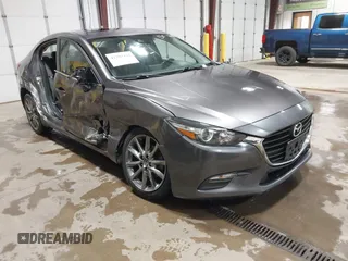 2018 Mazda 3 Touring z VIN 3MZBN1V37JM215017, wystawiony jako IAAI lot #42383144 z przebiegiem 91 996 mil mil oraz . Historia ofert i sprzedaży dostępna na DreamBid. Obrazek 1.