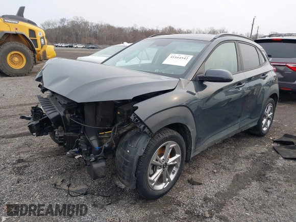 2022 Hyundai Kona SEL with VIN KM8K3CAB1NU862415, listed as a IAAI auction lot 41164542 with 100,301 mi miles. Bid and sale history available at carsss.com. Image 17.
