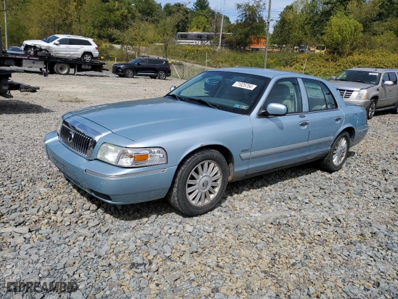 2010 Mercury Grand Marquis LS with VIN 2MEBM7FV7AX627417, listed as a Copart auction lot 71925754 with 127,918 mi miles and Salvage Title. Bid and sale history available at carsss.com. Image 1.
