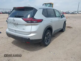 2024 Nissan Rogue SV with VIN 5N1BT3BA8RC677554, listed as a IAAI auction lot 42133131 with 33,526 mi miles and . Bid and sale history available at carsss.com. Image 4.