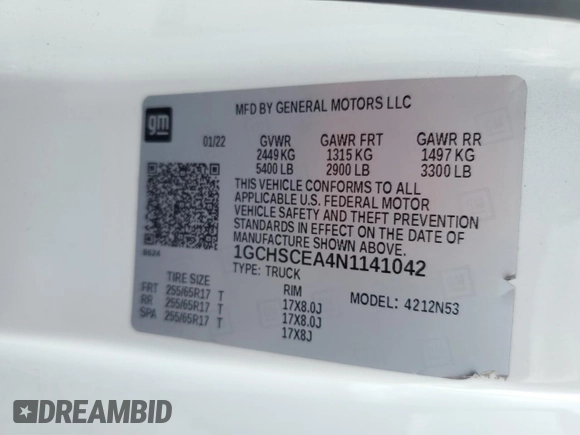 2022 Chevrolet Colorado 2WD LT with VIN 1GCHSCEA4N1141042, listed as a Copart auction lot 52379965 with 70,216 mi miles and Clean Title. Bid and sale history available at carsss.com. Image 13.