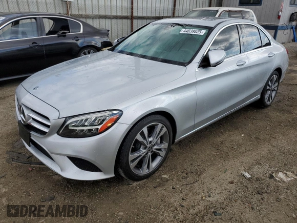2020 Mercedes-Benz C 300 with VIN W1KWF8DB1LR571778, listed as a Copart auction lot 44039825 with 34,238 mi miles and Salvage Title. Bid and sale history available at DreamBid. Image 1.