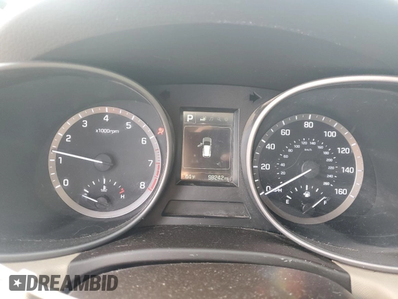 2017 Hyundai Santa Fe 2.4L with VIN 5NMZTDLB9HH027034, listed as a Copart auction lot 47347205 with 98,242 mi miles and Salvage title. Bid and sale history available at DreamBid. Image 9.