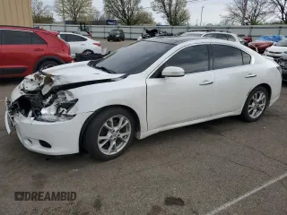 2014 Nissan Maxima SV with VIN 1N4AA5AP2EC498224, listed as a Copart auction lot 52501575 with 97,980 mi miles and Salvage Title. Bid and sale history available at DreamBid. Image 1.