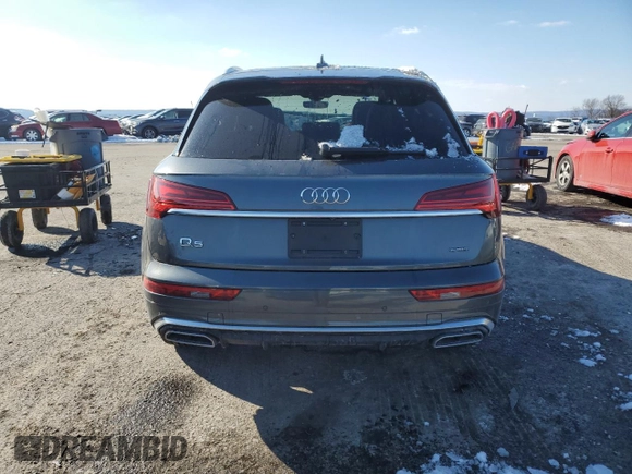 2023 Audi Q5 S line Premium with VIN WA1GAAFY8P2178097, listed as a Copart auction lot 42190525 with 11,436 mi miles and Salvage Title. Bid and sale history available at carsss.com. Image 6.