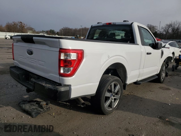 2022 Ford F-150 XL with VIN 1FTMF1E53NKE45810, listed as a Copart auction lot 82025684 with 75,442 mi miles and Salvage Title. Bid and sale history available at DreamBid. Image 3.