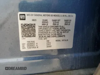 2024 GMC Terrain SLE z VIN 3GKALMEG6RL156475, wystawiony jako Copart lot #54344015 z przebiegiem 43 535 mil mil oraz Szkoda całkowita • Salvage title. Historia ofert i sprzedaży dostępna na DreamBid. Obrazek 13.