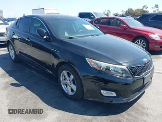2014 Kia Optima LX with VIN 5XXGM4A74EG291937, listed as a IAAI auction lot 41984281 with 87,378 mi miles. Bid and sale history available at carsss.com. Image 1.