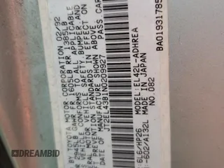 1992 Toyota Tercel z VIN JT2EL43B1N0209927, wystawiony jako Copart lot #57595275 z przebiegiem 87 577 mil mil oraz Tytuł czysty. Historia ofert i sprzedaży dostępna na DreamBid. Obrazek 12.