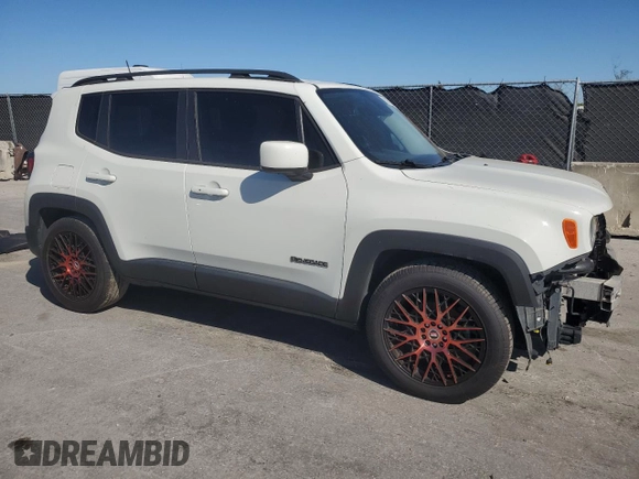 2017 Jeep Renegade Latitude with VIN ZACCJABB7HPG43613, listed as a Copart auction lot 50196975 with 107,434 mi miles and Salvage Title. Bid and sale history available at carsss.com. Image 4.