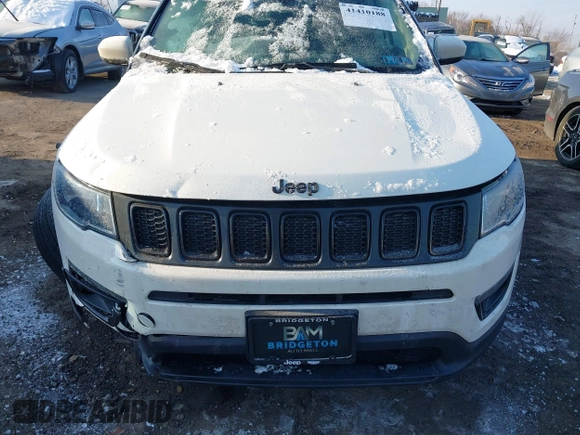 2020 Jeep Compass Latitude with VIN 3C4NJDBB8LT157310, listed as a IAAI auction lot 41410188 with Not Provided miles and . Bid and sale history available at carsss.com. Image 12.