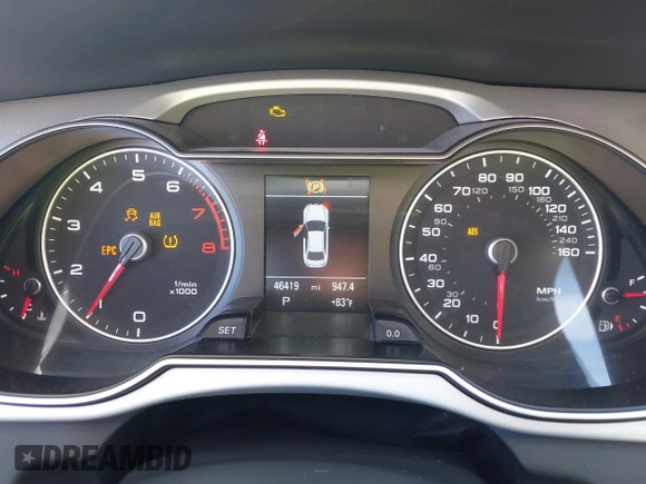2016 Audi A4 Premium with VIN WAUAFAFL0GN012721, listed as a IAAI auction lot 41675837 with 46,419 mi miles. Bid and sale history available at carsss.com. Image 7.
