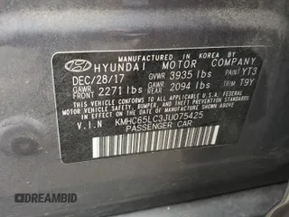 2018 Hyundai Ioniq Blue with VIN KMHC65LC3JU075425, listed as a Copart auction lot 50436785 with 176,136 mi miles and Salvage Title. Bid and sale history available at DreamBid. Image 12.