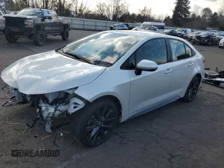 2023 Toyota Corolla Hybrid LE with VIN JTDBDMHE3P3004590, listed as a Copart auction lot 43455145 with 8,691 mi miles and Salvage Title. Bid and sale history available at carsss.com. Image 1.