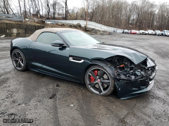 2016 Jaguar F-TYPE R with VIN SAJWJ6HL9GMK33775, listed as a Copart auction lot 49220885 with 46,217 mi miles and Salvage Title. Bid and sale history available at carsss.com. Image 4.