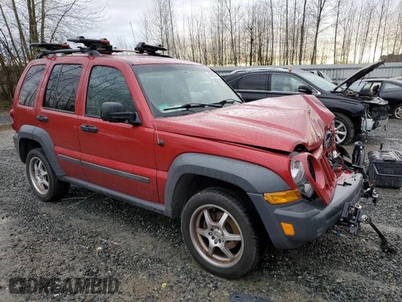 2006 Jeep Liberty Sport with VIN 1J4GL48596W270924, listed as a Copart auction lot 85902874 with 84,825 mi miles and Salvage Title. Bid and sale history available at carsss.com. Image 4.
