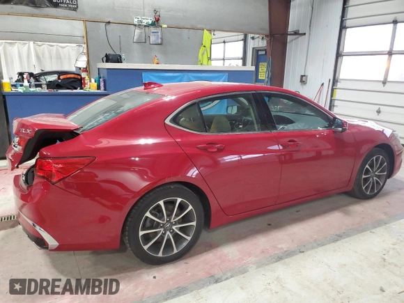2019 Acura TLX with VIN 19UUB2F32KA008690, listed as a Copart auction lot 80635604 with 79,464 mi miles and Salvage Title. Bid and sale history available at carsss.com. Image 3.