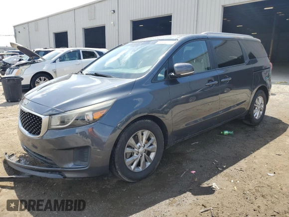 2015 Kia Sedona LX with VIN KNDMB5C1XF6021148, listed as a Copart auction lot 54574715 with 196,086 mi miles and Salvage Title. Bid and sale history available at DreamBid. Image 1.
