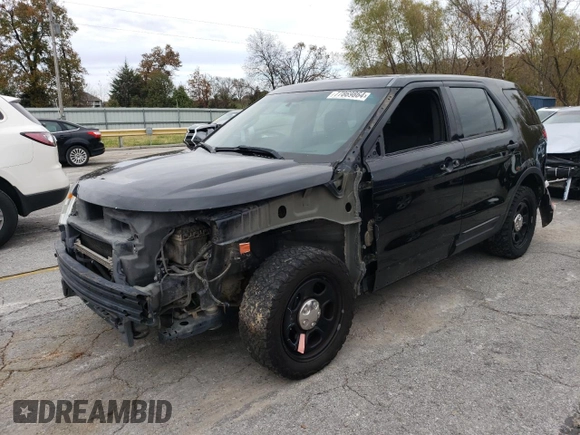 2015 Ford Utility Police Interceptor with VIN 1FM5K8AR6FGB13796, listed as a Copart auction lot 77869864 with 157,449 mi miles and Salvage Title. Bid and sale history available at carsss.com. Image 1.